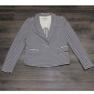 Banana Republic Striped Blazer Size 8 Career Business‎ Casual Chic